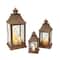 Copper Metal Lantern Set, 11.5", 17" & 24"